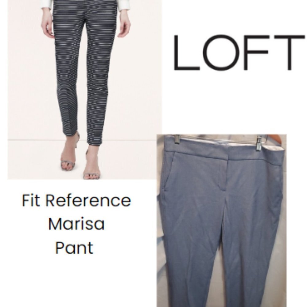 Loft Marisa Blue Dress Pant SZ 10